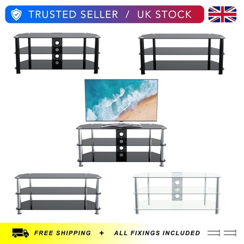 Glass floor stand unit - glass, tv