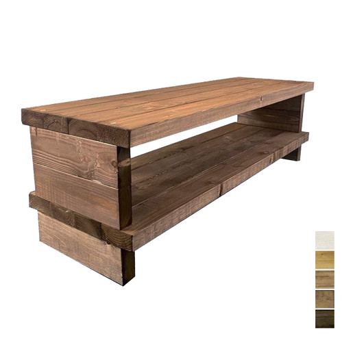 Rustic wooden stand chunky - wooden, tv