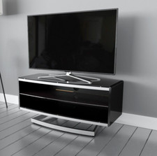 Contemporary Black Glass TV